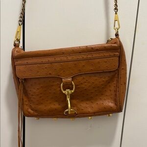 Rebecca Minkoff Tan Leather Crossbody Bag with Gold Hardware